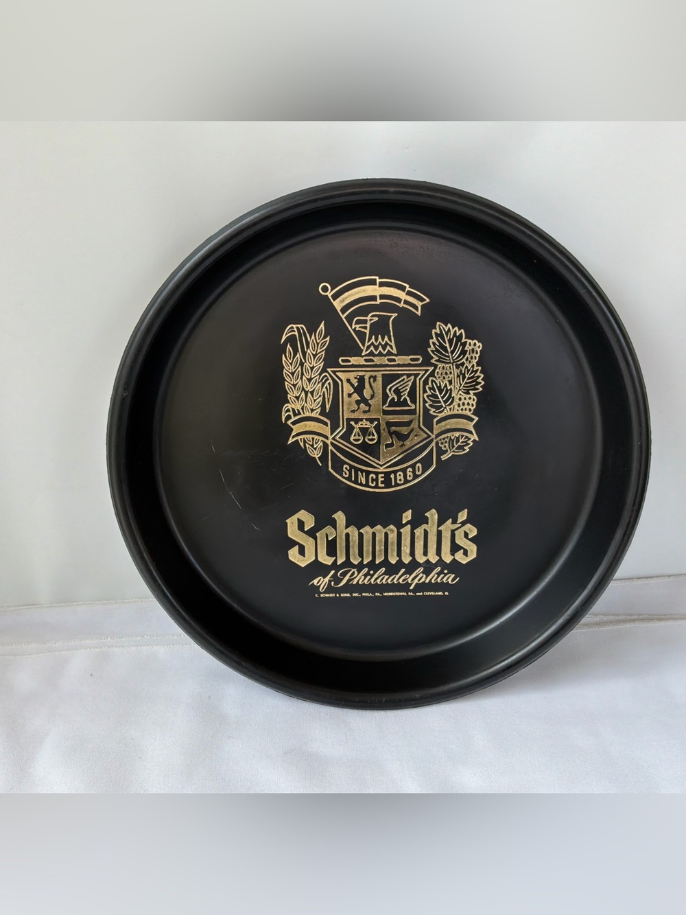 Vintage Schmidt's Beer 13" Hard Plastic Serving Tray Bar Decor Philadelphia, PA